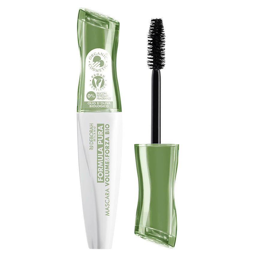 DEBORAH MILANO Formula Pura Mascara Volume & Forza (Kraft) BIO – verleiht den Wimpern Volumen und Kraft., 12ml