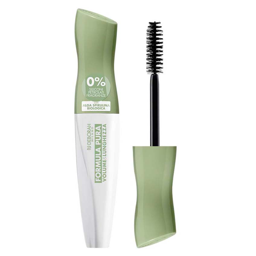 DEBORAH MILANO Formula Pura Mascara Volume & Length (Lunghezza) – sorgt für voluminöse und verlängerte Wimpern und ist dabei eine großartige Wahl für Menschen mit empfindlichen Augen oder Kontaktlinsen., 12ml