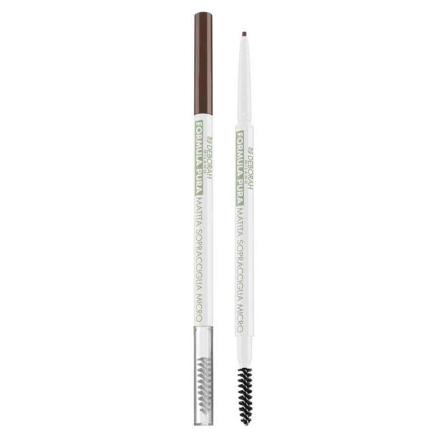 DEBORAH MILANO Formula Pura Micro Eyebrow Pencil – besitzt eine ultrafeine, herausdrehbare Micro-Spitze die für absolute Präzision sorgt., 1St., dark
