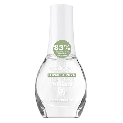DEBORAH MILANO Formula Pura Nail Coat VEGAN | Smalto Top Coat – für mehr Glanz und Haltbarkeit und schenkt  deinem Lack eine Portion Extra-Glanz, schützt die Nägel vor äußeren Einflüssen und verhindert das Absplittern der Farbe., 8,5ml