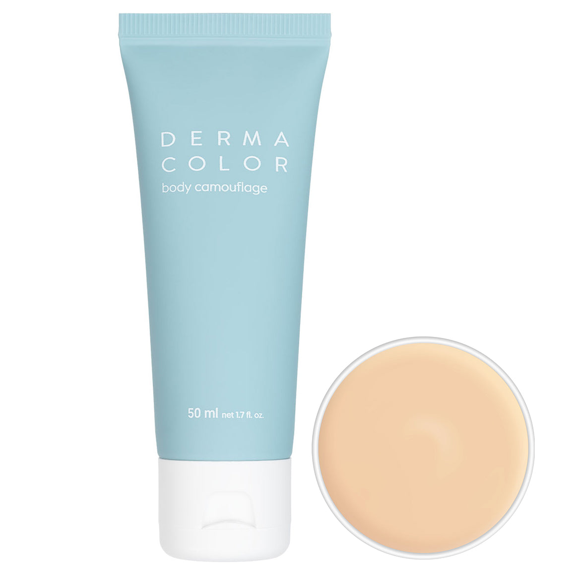 DERMACOLOR Body Camouflage d1w – dermatologisch getestetes Spezial-Make-up zur effektiven Kaschierung von farbabweichenden Hautanomalien am Körper, an Armen, Beinen und Händen., 50ml