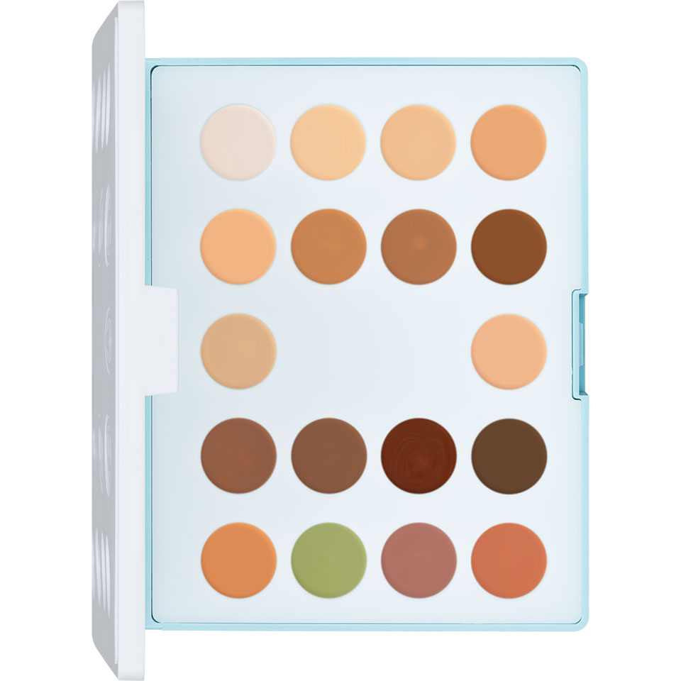 DERMACOLOR Camouflage Creme Mini-Palette 18 Farben – stark pigmentierte Farbtöne zur gezielten Abdeckung von Hautanomalien, Rötungen, Narben oder Tätowierungen., Set