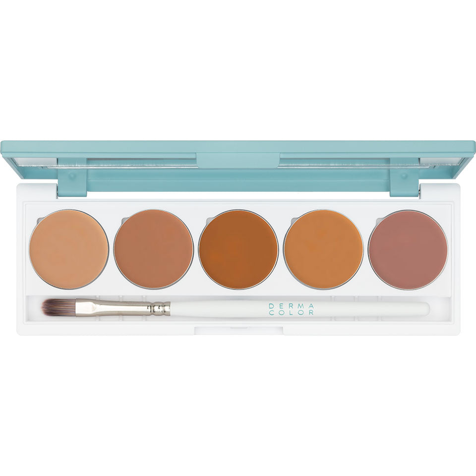 DERMACOLOR Camouflage Creme Quintett DQ 2 – Hochdeckendes Camouflage Quintett mit 5 Farben, 10g, Palette offen