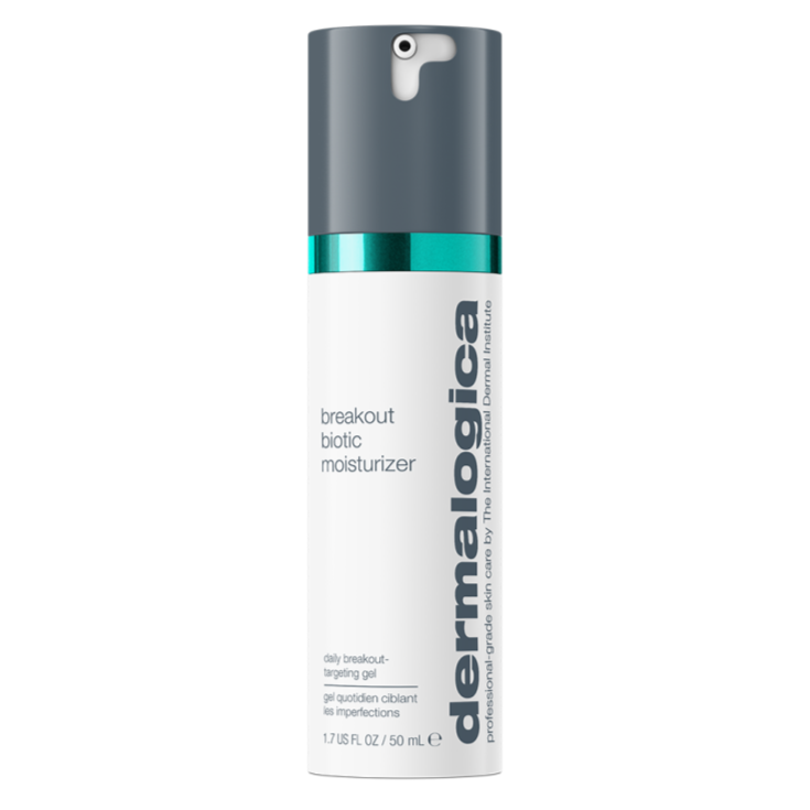 DERMALOGICA Active Clearing Breakout Biotic Moisturizer – Die innovative Gel-Formel kombiniert 0,5 % Salicylsäure mit einem präbiotischen Wirkstoffkomplex, um Pickel zu bekämpfen, die Hautbalance zu stärken und für ein sichtbar verfeinertes Hautbild zu sorgen, 50ml
