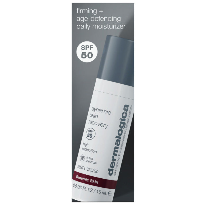 DERMALOGICA AGE smart Dynamic Skin Recovery SPF50 – Tagespflege mit SPF 50 und cremiger Konsistenz unterstützt die Festigkeit der Haut, spendet Feuchtigkeit und schützt vor Hautalterung., 15ml