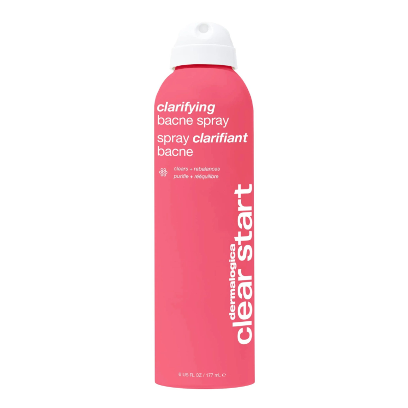 DERMALOGICA Clear Start Clarifying Body Spray – reduziert Unreinheiten an schwer zugänglichen Stellen, wie Rücken, Schultern oder Po. Der superfeine, erfrischende Sprühnebel mit Salicylsäure und Teebaumöl klärt verstopfte Poren, minimiert Entzündungen und beugt so zukünftigen Pickeln vor., 177ml