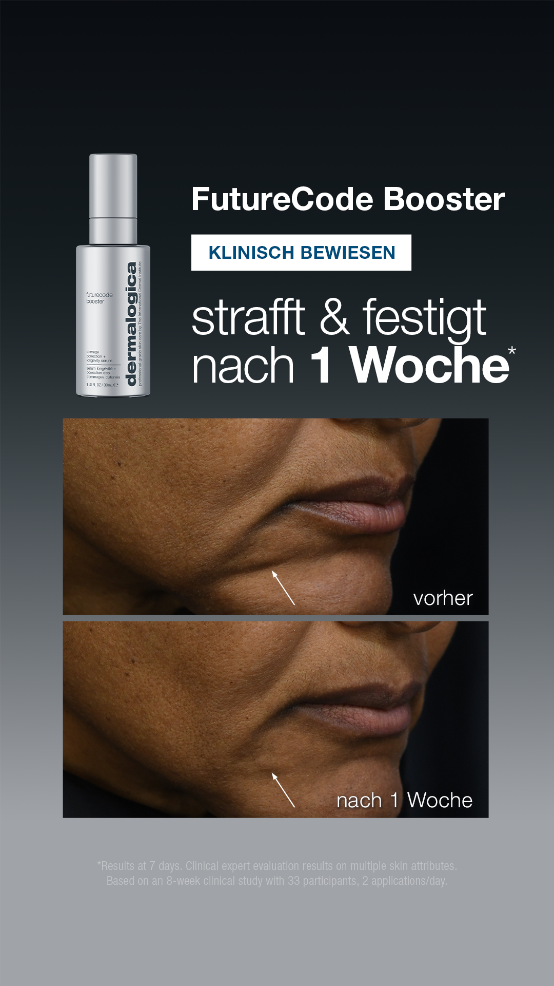 DERMALOGICA FutureCode Booster – Longevity Serum, 30ml, vorher nachher vergleich