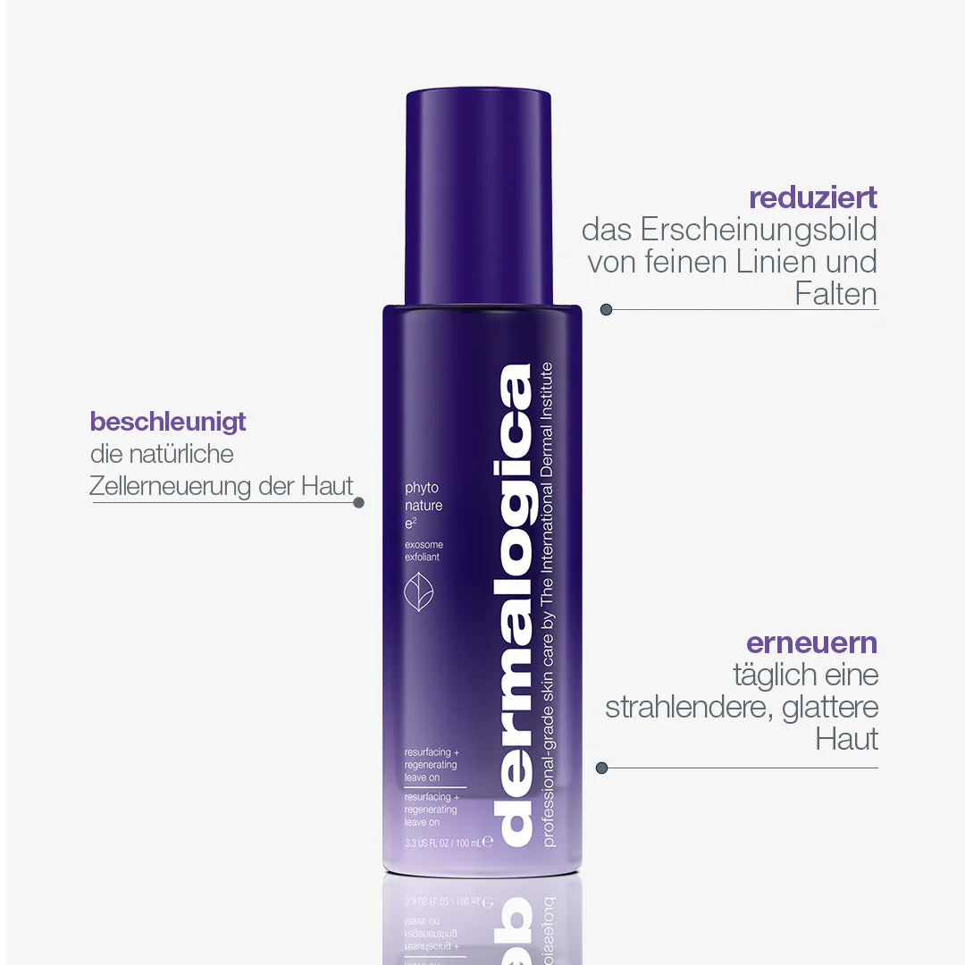 DERMALOGICA Phyto Nature E² – Regenerierendes Exosomen Leave-On, 100ml, Pumpspender mit Produktmerkmalen