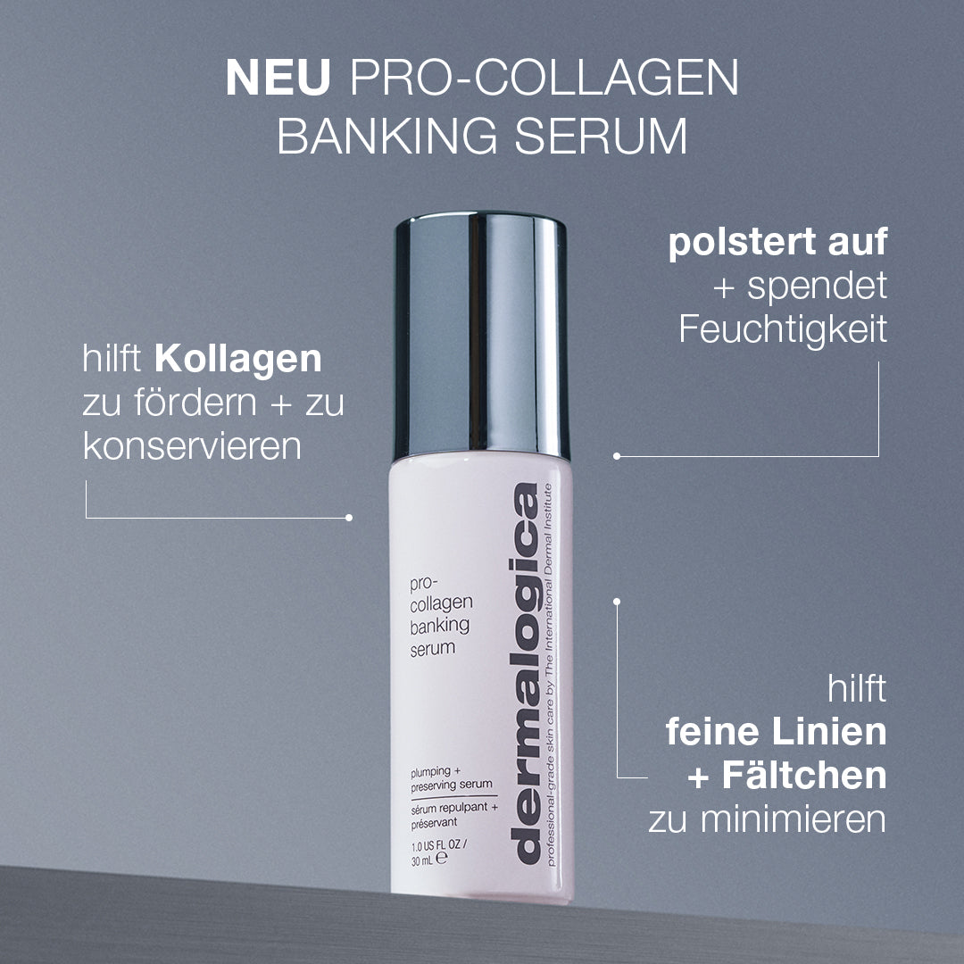 DERMALOGICA Pro-Collagen Banking Serum – Klinisch bewiesen sorgt es für sofort prallere Haut und ist langfristig 94% effektiver in der Erhaltung von Kollagen., 30ml, Vorteile