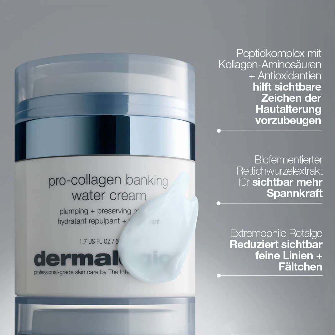 DERMALOGICA Pro-Collagen Banking Water Cream – leichte Feuchtigkeitscreme, 50ml, Hauptwirkstoffe