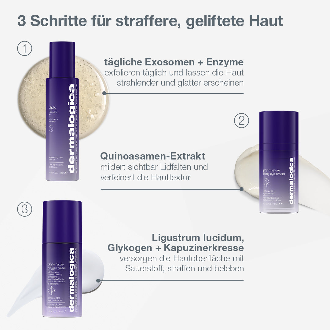 DERMALOGICA The Expert Lift Set – 3 Phyto Nature Originalgrößen, -, Inhaltssstoffe-Wirkung-Produktproben