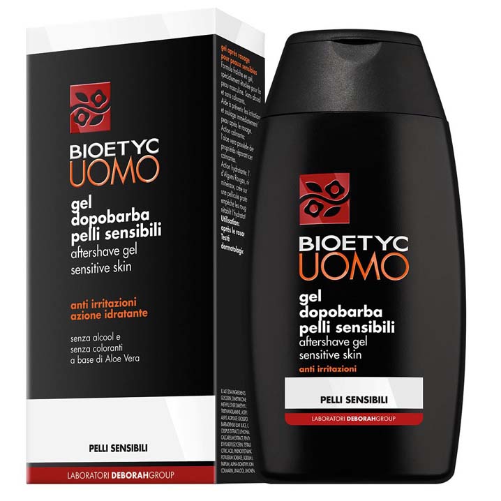 DERMOLAB UOMO after shave gel - sensitive skin – speziell für die sensitive Haut entwickelte Aftershave-Gel, das empfindliche Haut beruhigt und mit Feuchtigkeit versorgt., 120ml