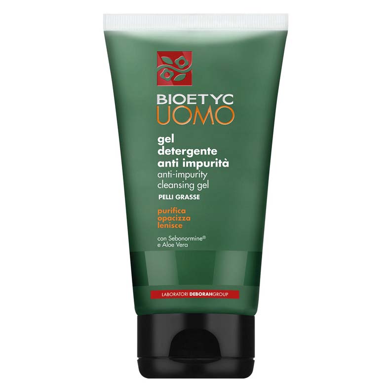 DERMOLAB UOMO anti-impurity cleansing gel – Reinigungsgel für die ölige Haut - reinigt sanft und gründlich und mindert den sichtbaren Glanz. Lindert Rötungen und Irritationen., 150ml