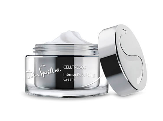DR SPILLER CELLTRESOR Intense Rebuilding Cream – Anti-Aging-Pflege, 50 ml, geöffneter Tiegel