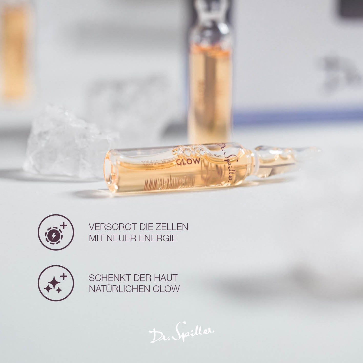 DR SPILLER Glow - Shooting Star - The Radiance Ampoule – 7 x 2 ml, Ampulle mit Beschreibung der Vorteile