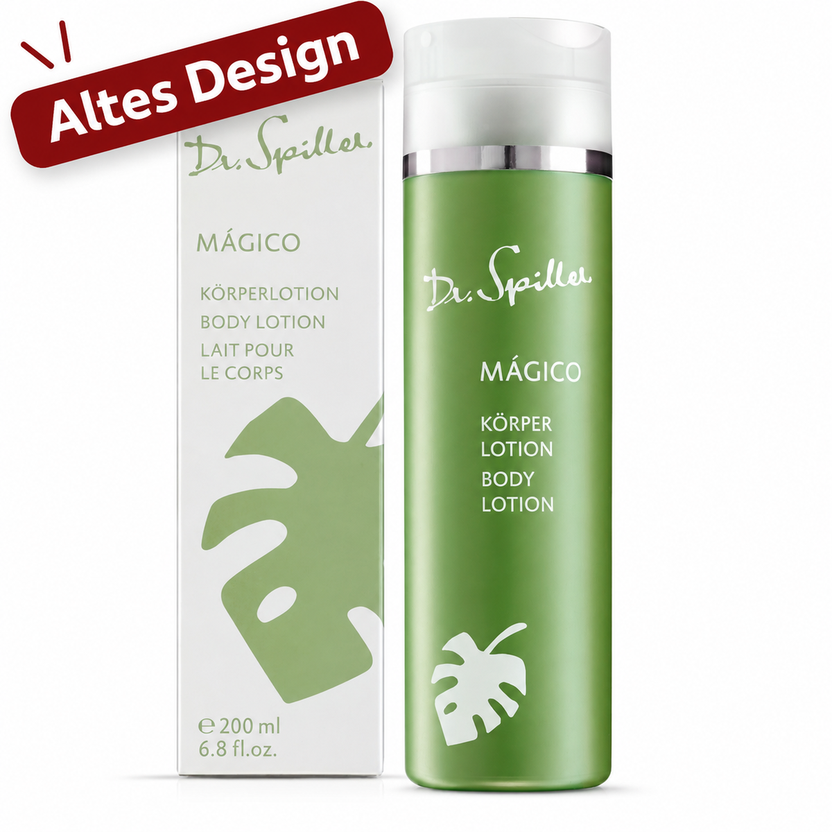 DR SPILLER MÁGICO Körperlotion – Feuchtigkeit, Schutz & exotischer Duft, 200ml, Spender und Umkarton altes Design
