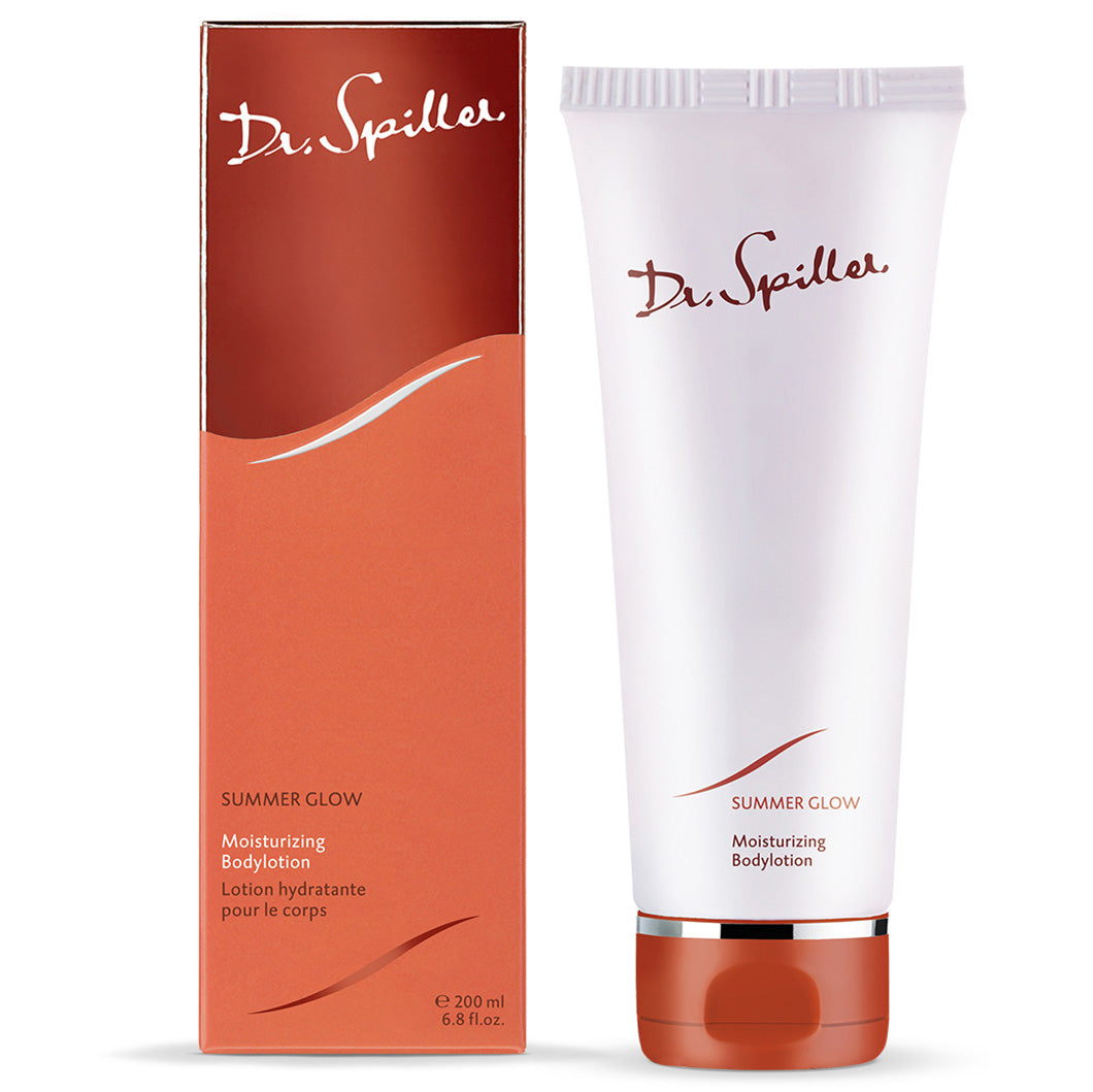 DR SPILLER Summer Glow Moisturizing Body Lotion – Tube und Umverpackung, 200 ml