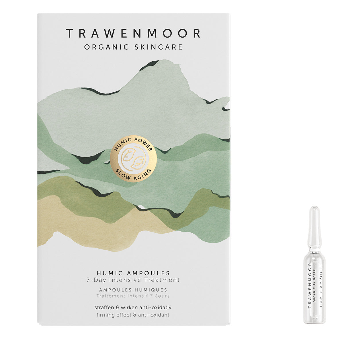 DR SPILLER TRAWENMOOR Humic Ampoules – Umverpackung und Ampulle, 7x2ml