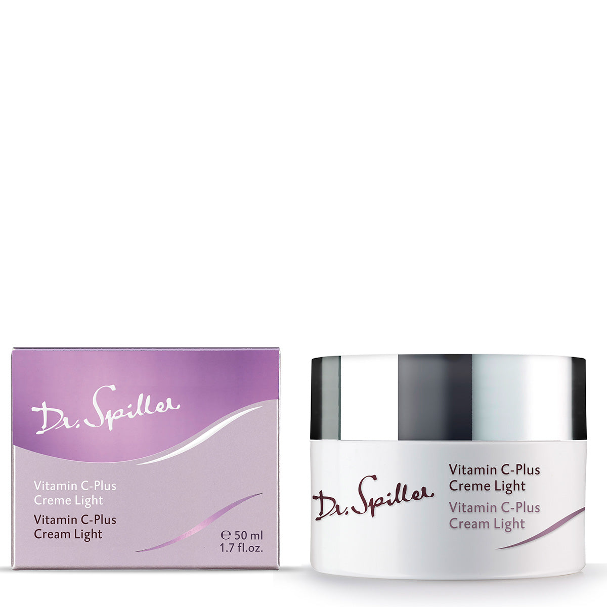 DR SPILLER Vitamin C-Plus Creme Light –Tiegel und Umverpackung, 50 ml