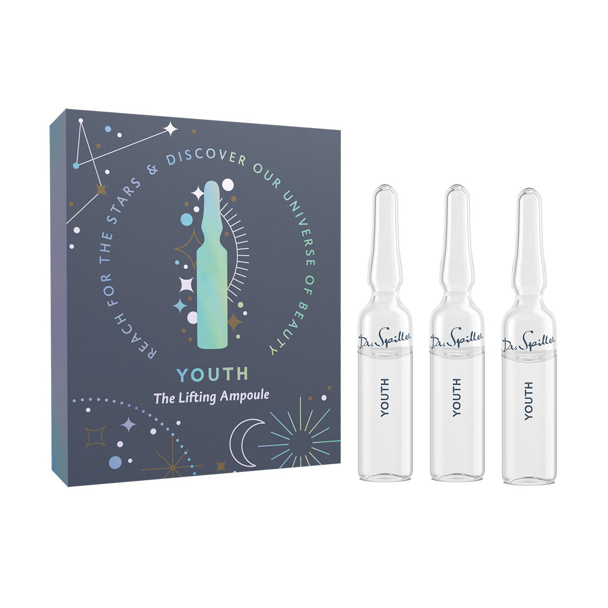 DR SPILLER YOUTH "Lifting Ampoule" Ampullen-Set – sichtbare Straffung & neue Spannkraft, 3x2ml, Umkarton und Einzelampullen
