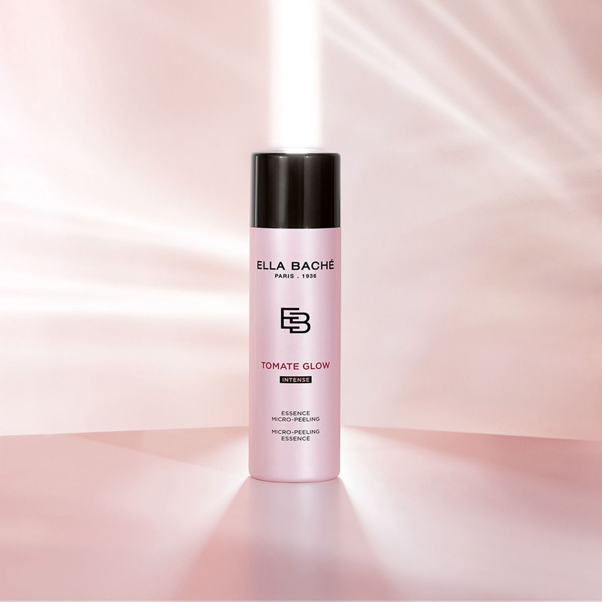 ELLA BACHE TOMATE GLOW - Micro-Peeling Essence, 125ml, Flasche mit rosa Hintergrund