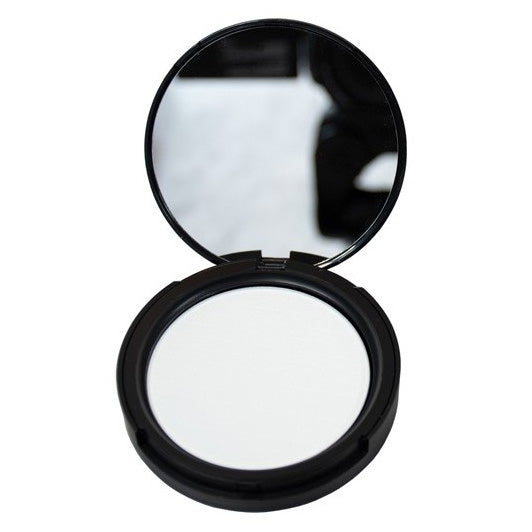 GRIMAS Kompaktpuder 00 – Mattierender & fixierender Presspuder, 8g, Spiegeldose offen