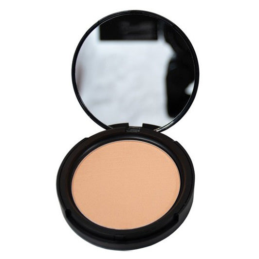 GRIMAS Kompaktpuder 05 – Mattierender & fixierender Presspuder, 8g, Spiegeldose offen