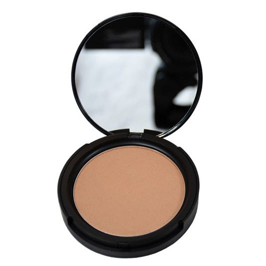 GRIMAS Kompaktpuder 06 – Mattierender & fixierender Presspuder, 8g, Spiegeldose offen