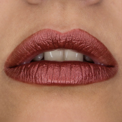 GRIMAS Lipstick PURE pearl rosewood 756, 3,5g, Farbe auf Lippen