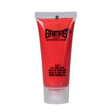 GRIMAS Liquid Make-up rot – hochpigmentiertes Flüssig-Make-up, 8ml, Tube