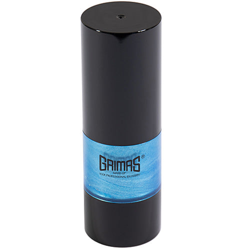 GRIMAS Liquid Makeup PEARL blau – wasserbasiertes Flüssig-Make-up für Gesicht & Körper, 20ml, Pumpspender
