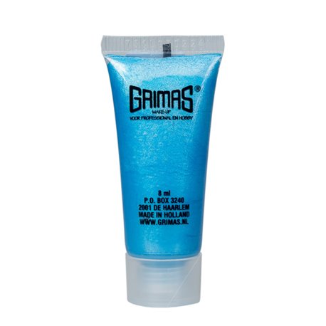 GRIMAS Liquid Makeup PEARL blau – wasserbasiertes Flüssig-Make-up für Gesicht & Körper, 8ml, Tube