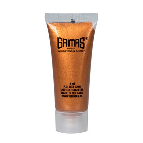 GRIMAS Liquid Makeup PEARL kupfer – Flüssige, gebrauchsfertige Gesichtsfarbe auf Wasserbasis, 8ml, Tube
