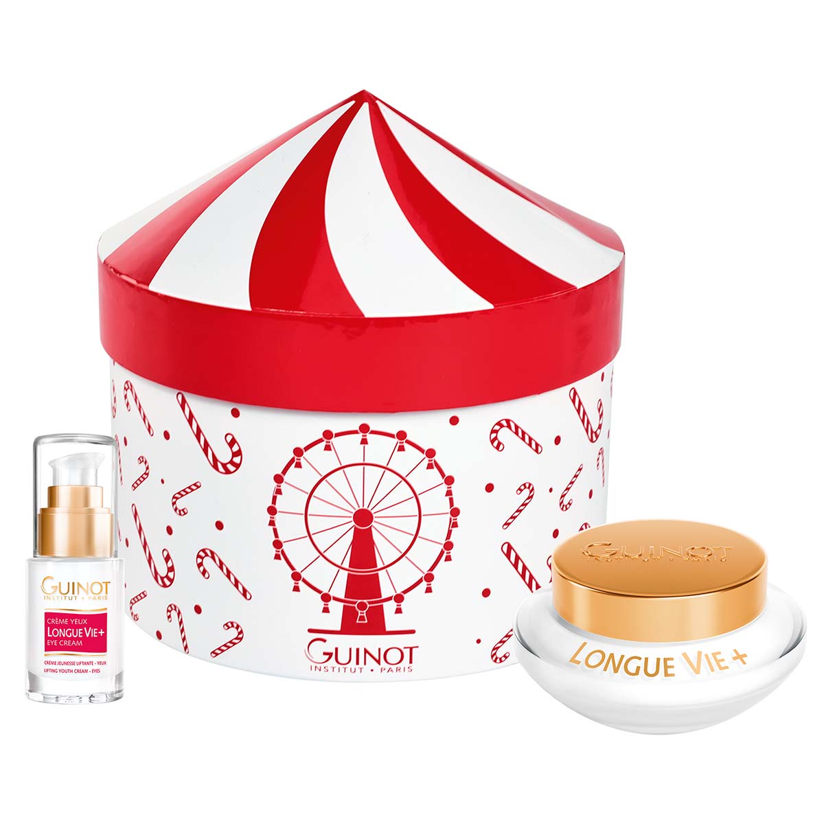 GUINOT COFFRET SOINS LONGUE VIE+ - Longue Vie+ Geschenkset, 50ml+15ml, Einzelprodukte und Geschenkkarton