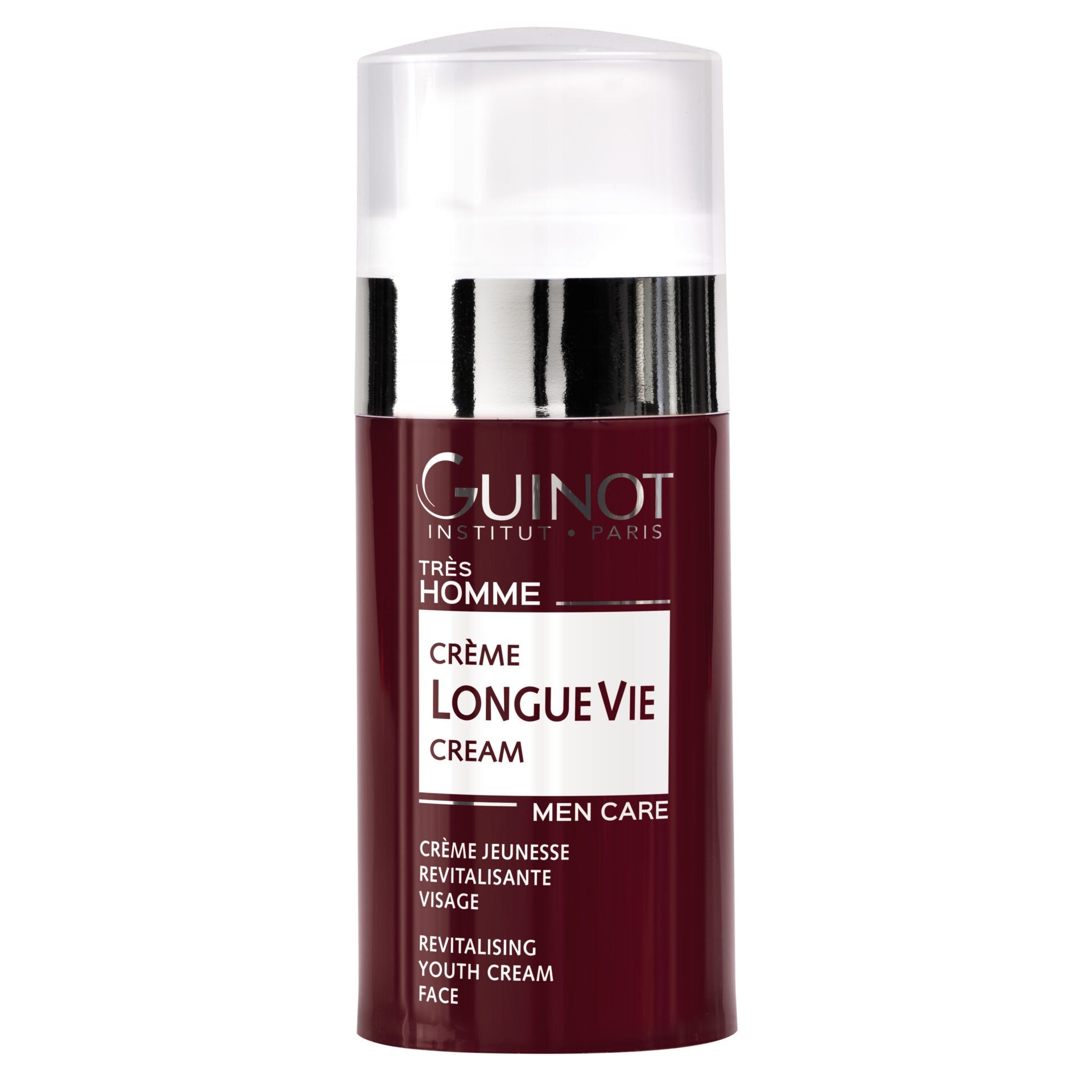 GUINOT Crème Longue Vie Homme – Anti-Aging-Pflege für Männerhaut, 50ml, Pumpspender