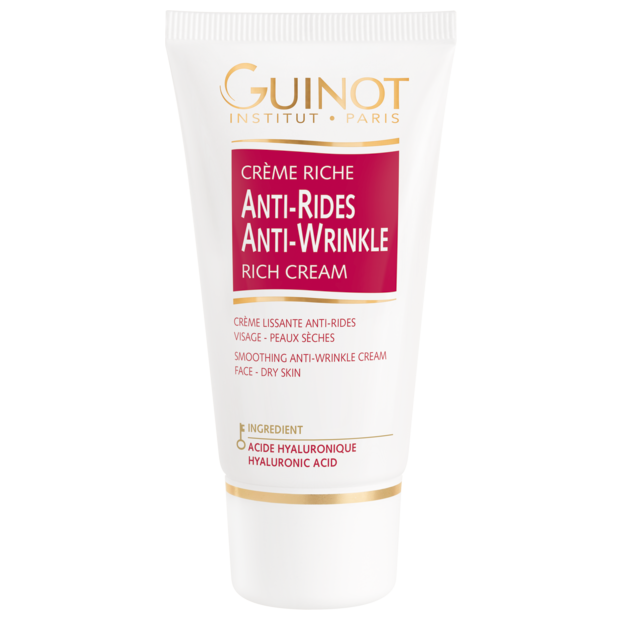 GUINOT Crème Riche Anti-Rides – Anti-Falten-Pflege für trockene Haut, 50ml, Tube
