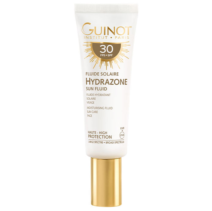 GUINOT Fluide Solaire Hydrazone Visage LSF 30 – Leichter Sonnenschutz, 50ml, Tube
