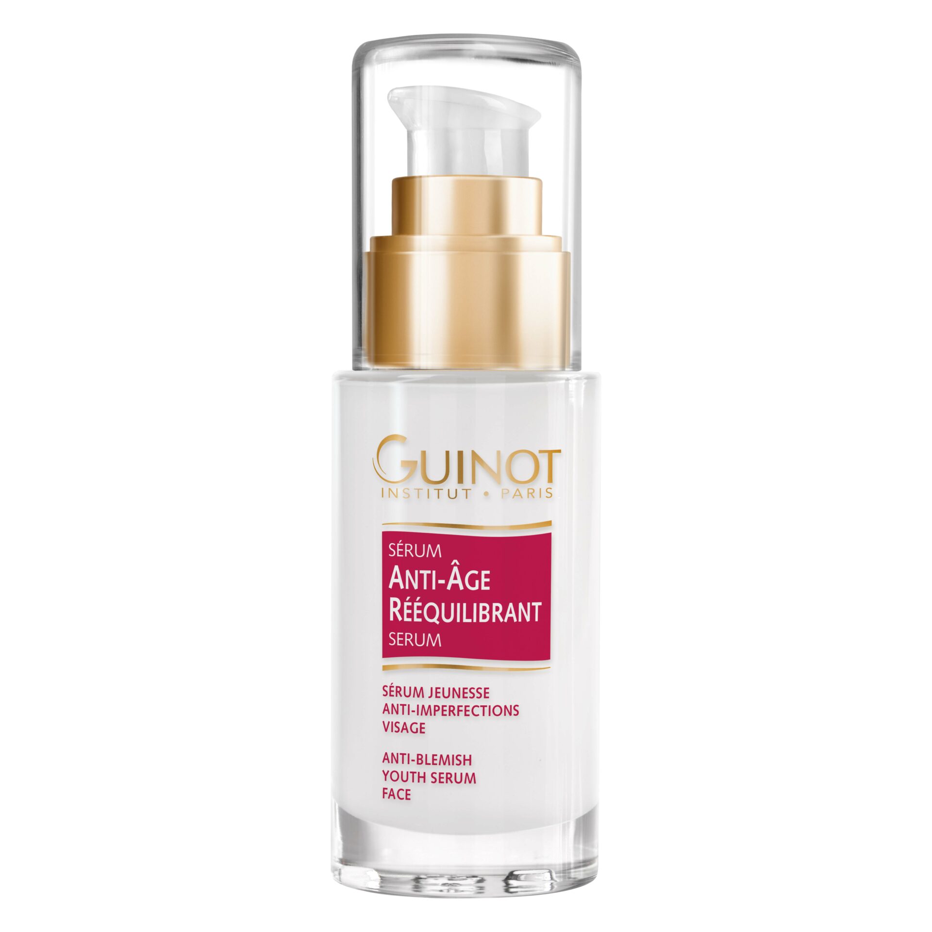GUINOT Sérum Anti-Age Réèquilibrant  – Anti-Aging-Serum für Mischhaut, 30ml, Pumpspender