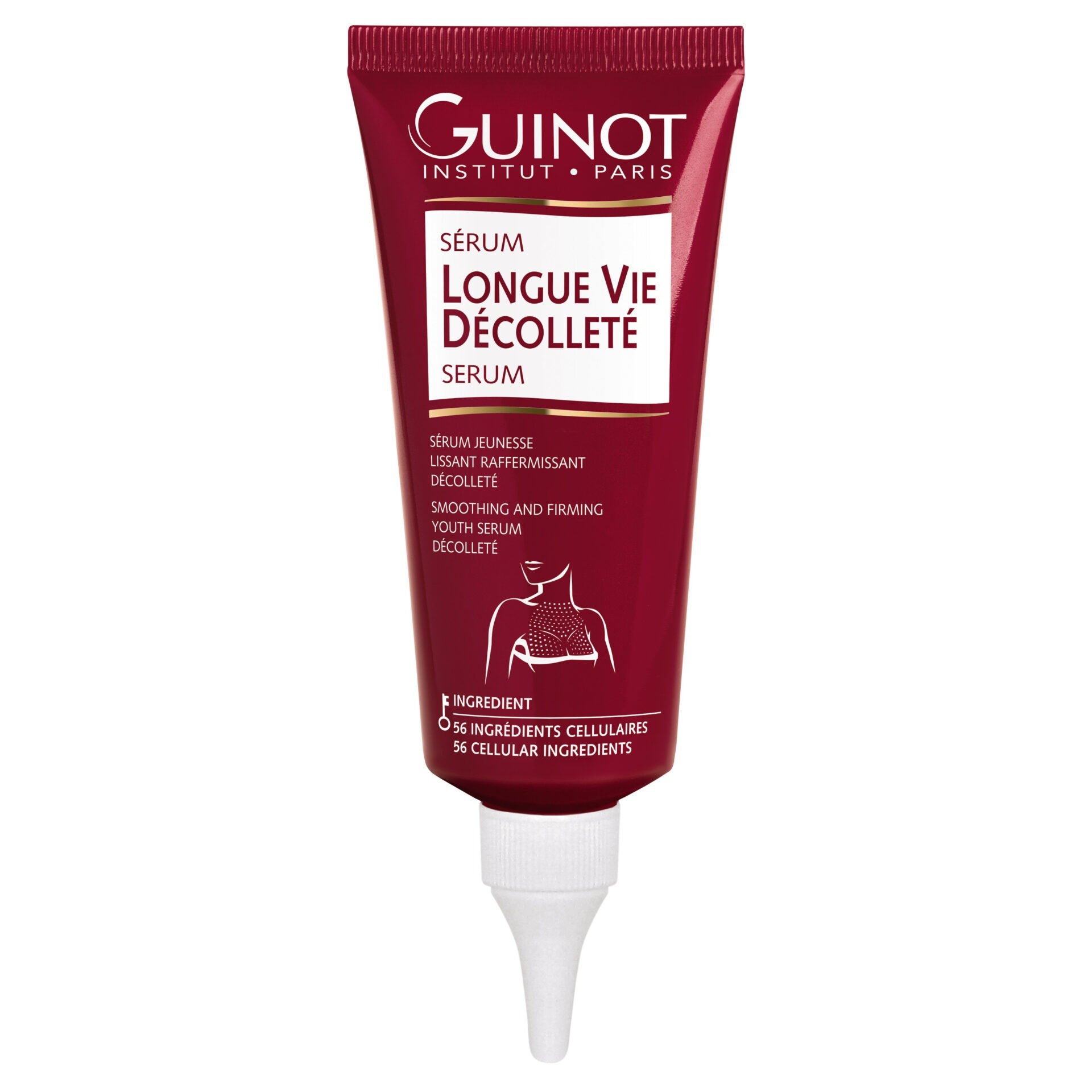 GUINOT Sérum Longue Vie Décolleté – Straffendes Serum für Hals & Dekolleté, 50ml, Tube