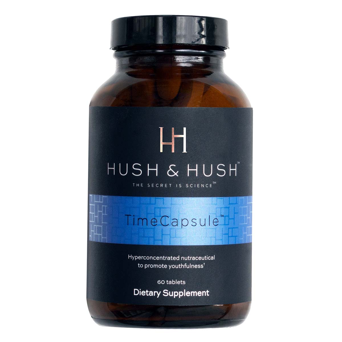 HUSH & HUSH TimeCapsule – Nahrungsergänzung, 60Kapseln, Dose