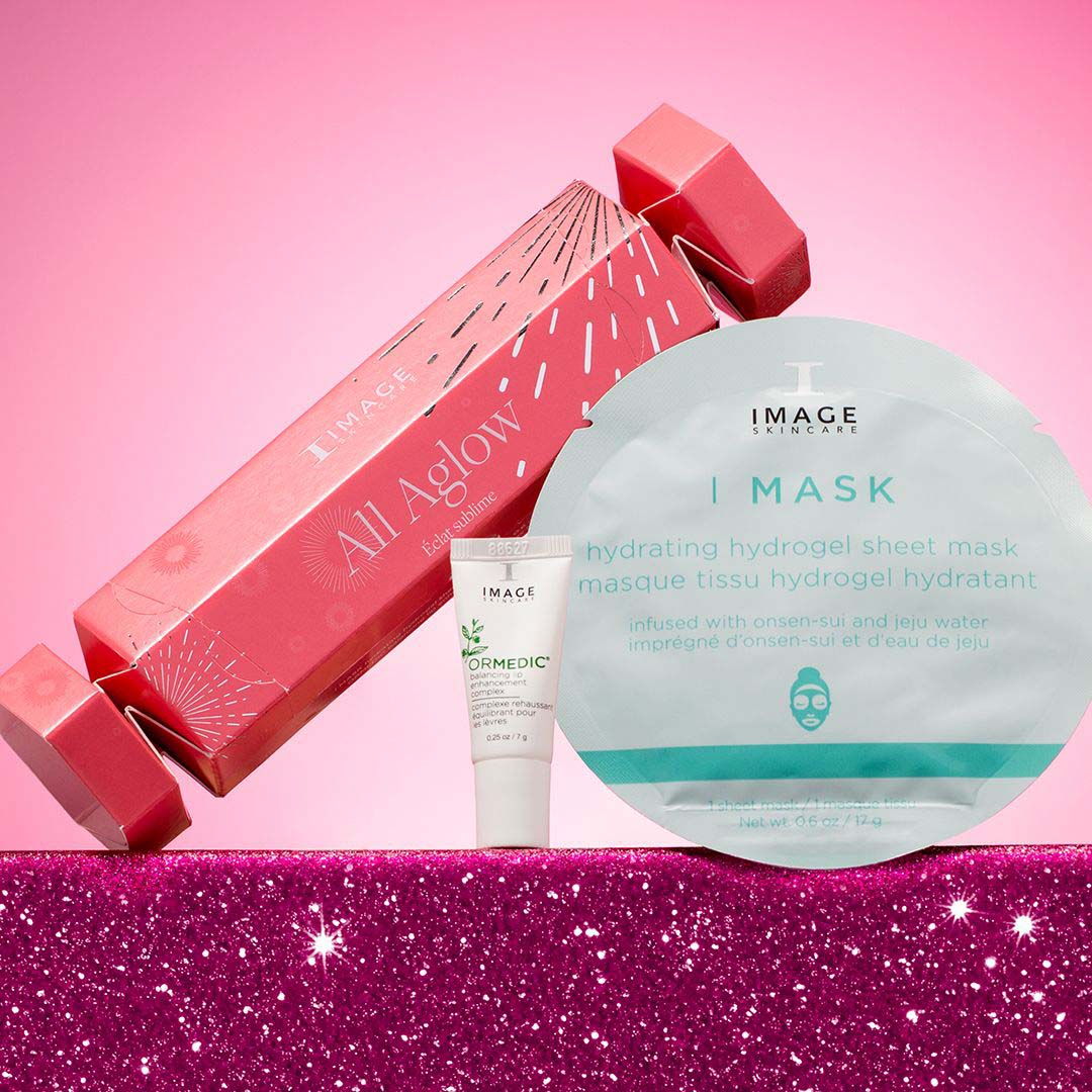 IMAGE SKINCARE All Aglow Holiday Box – Glow & Pflege im Festtagsduo, 1stk, Einzelprodukte und Geschenkverpackung