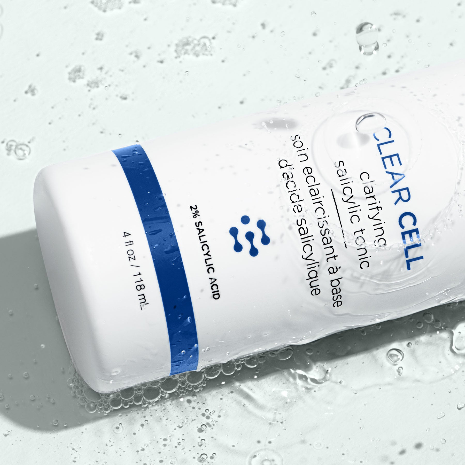 IMAGE SKINCARE CLEAR CELL Clarifying Salicylic Tonic – Klärendes Tonic mit AHA & BHA, 118ml, Pumpspender liegend mit Tonictextur