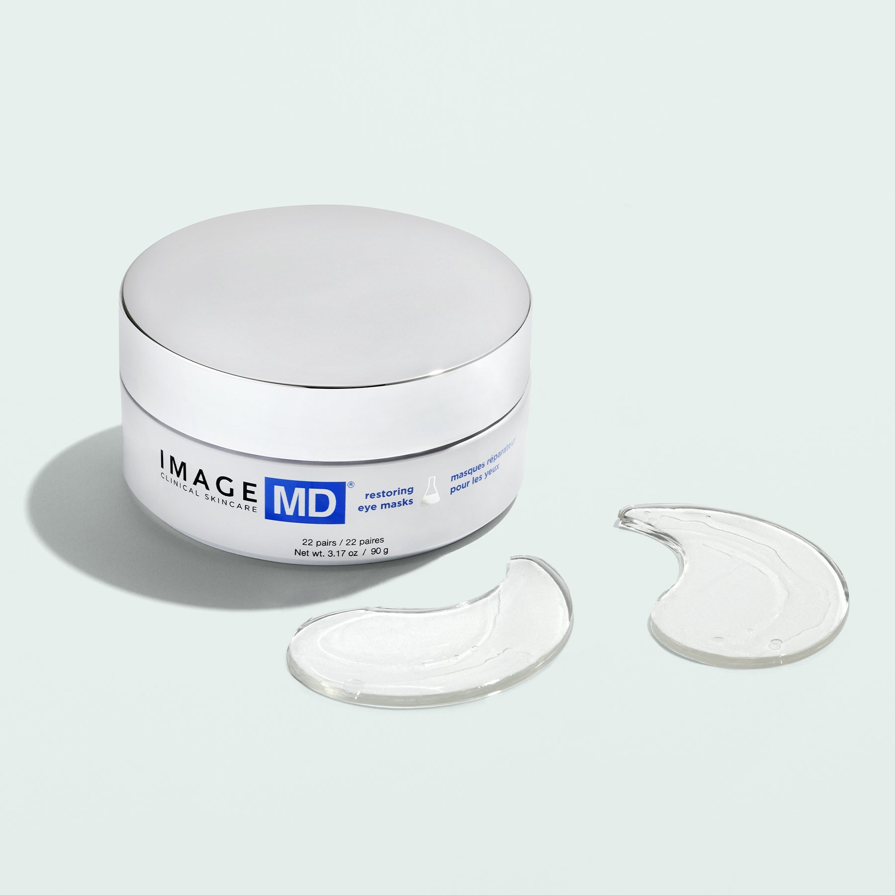 IMAGE SKINCARE MD Restoring Eye Masks – Revitalisierende Augenpflege, 90g, Tiegel und Augenpads