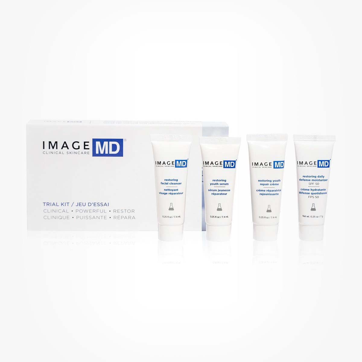 IMAGE SKINCARE MD Travel/Trial Kit – Proben-Set, 4x7g, Tuben und Umkarton