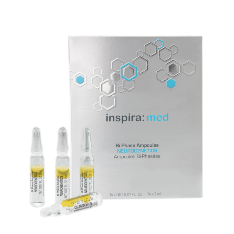 inspira: cosmetics - inspira: med Bi-Phase Ampulle Neurogenetics – Zweiphasen-Ampulle mit Repair Complex für empfindliche Haut, 14x2ml