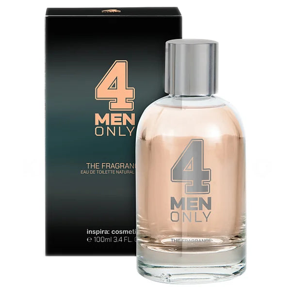 INSPIRA:COSMETICS 4 MEN ONLY The Fragrance Eau de Toilette Natural Spray – Maskuliner Duft mit Zitrusfrische, 100ml, Flacon und Umkarton