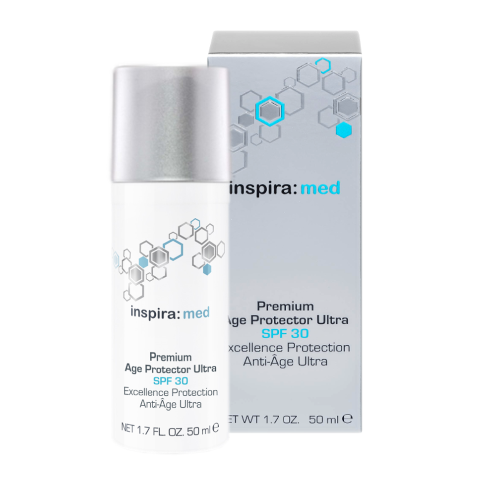 INSPIRA:COSMETICS inspira: med Premium Age Protector Ultra SPF 30 50 ml – Anti-Aging Pflege, 50ml, Pumpspender und Umkarton