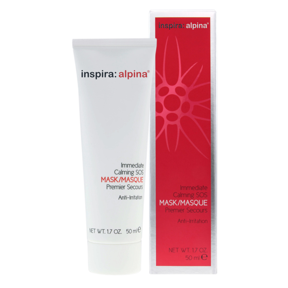 INSPIRA:COSMETICS inspira:alpina Immediate Calming SOS Mask – SOS-Pflege für sensible Haut, 50ml, Tube und Umkarton