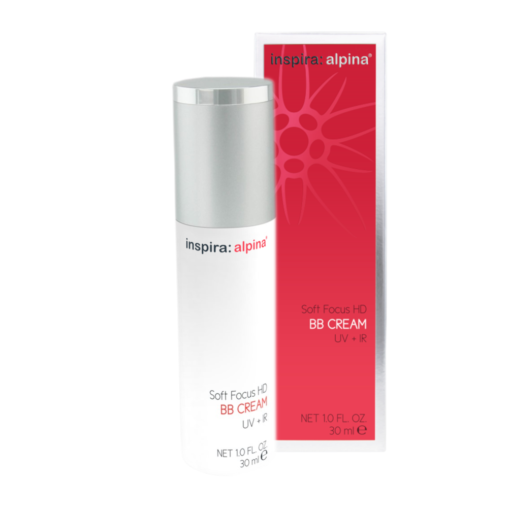 INSPIRA:COSMETICS inspira:alpina Soft Focus HD BB Cream – Pflegende BB Cream mit Soft-Focus-Pigmenten, 30ml, Pumpspender und Umkarton