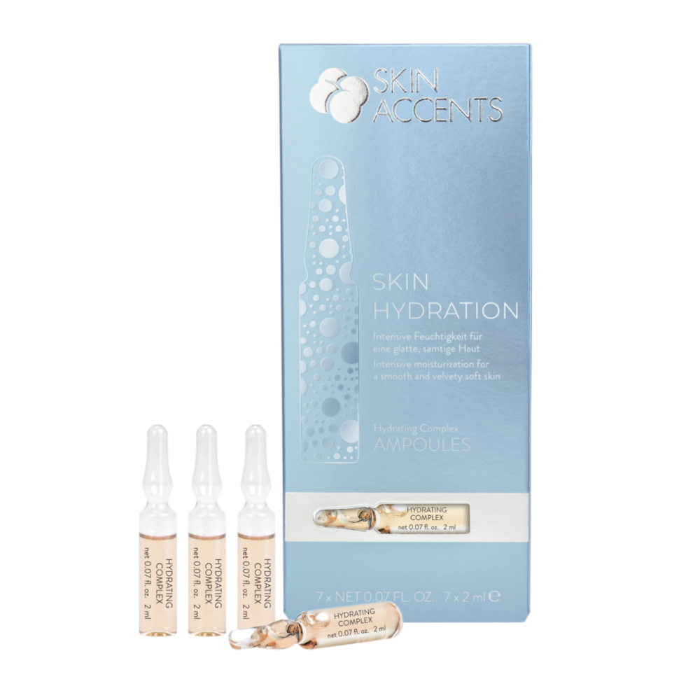 INSPIRA:COSMETICS Skin Accents Hydrating Complex – Feuchtigkeitsintensive 7-Tage-Kur, 7x2ml, Ampullen und Umkarton
